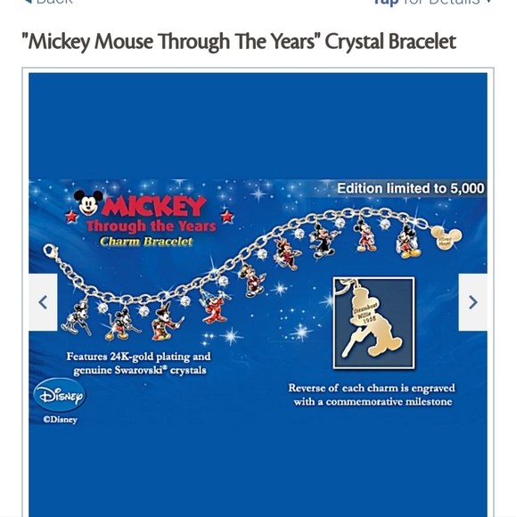 The Bradford Exchange Disney Mickey Mouse Through the Years Charm Bracelet - Picture 15 of 16